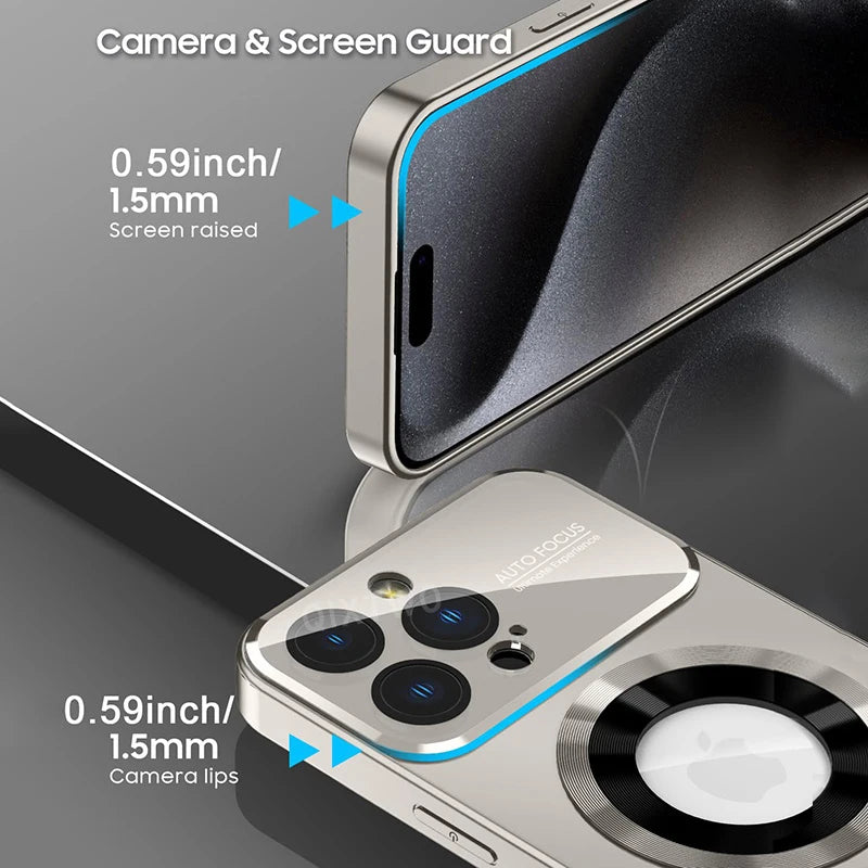 Luxury Glass Camera Magesafe Magnetic