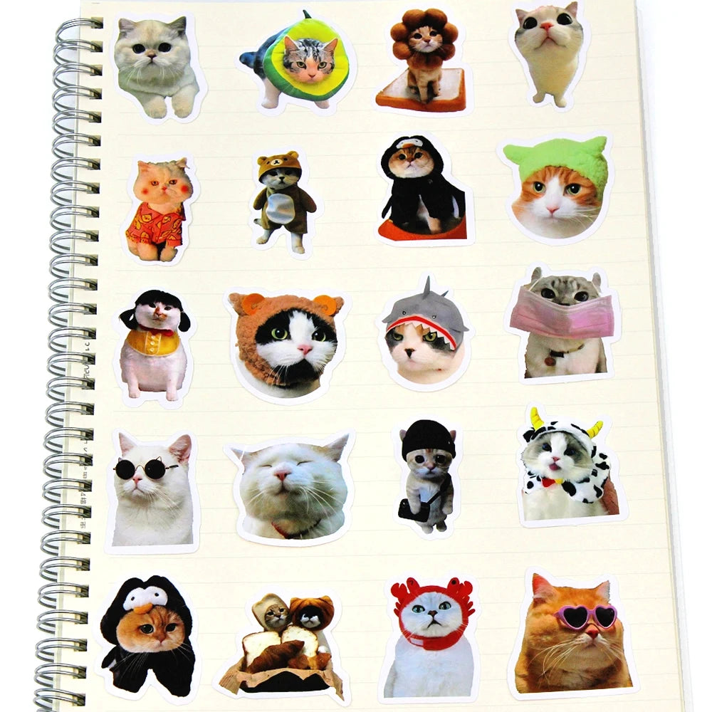 Funny Cat Stickers Cartoon Cute