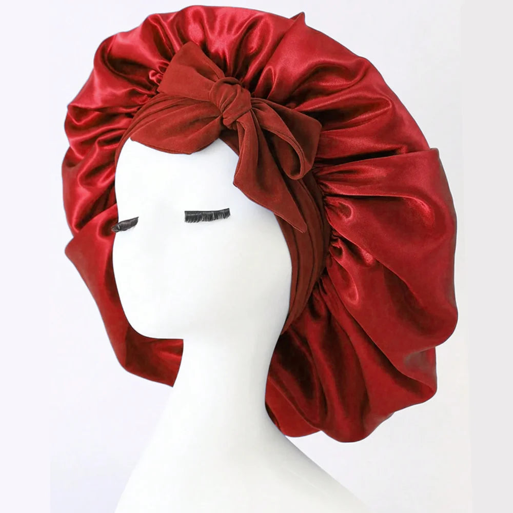 Satin Bonnet Silk Adjustable Bonne