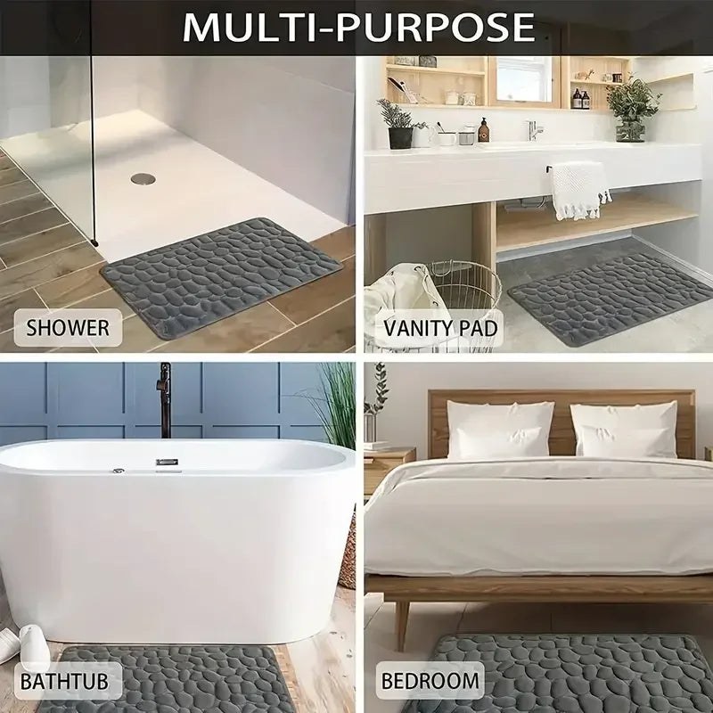 Non Slip Bathroom Mat Cobblestone
