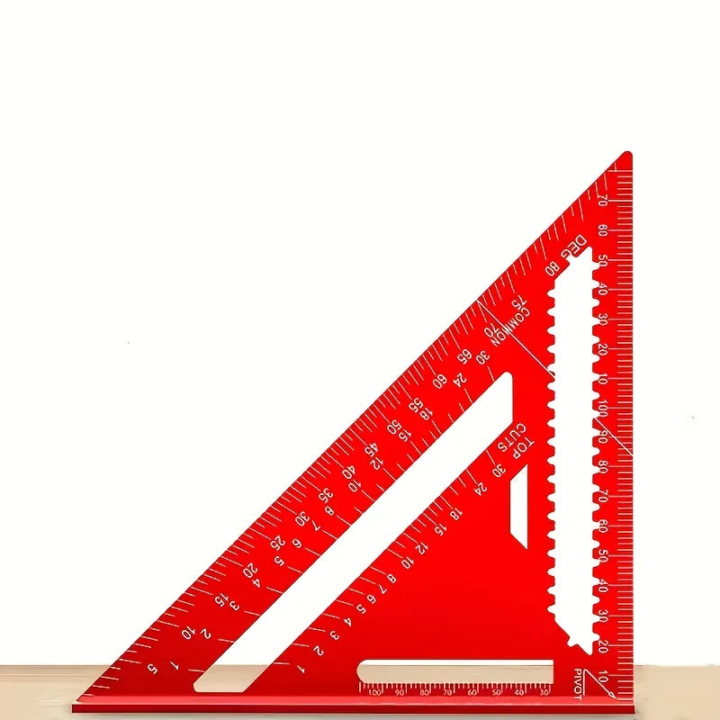 Precision Aluminum Square Red Triangular