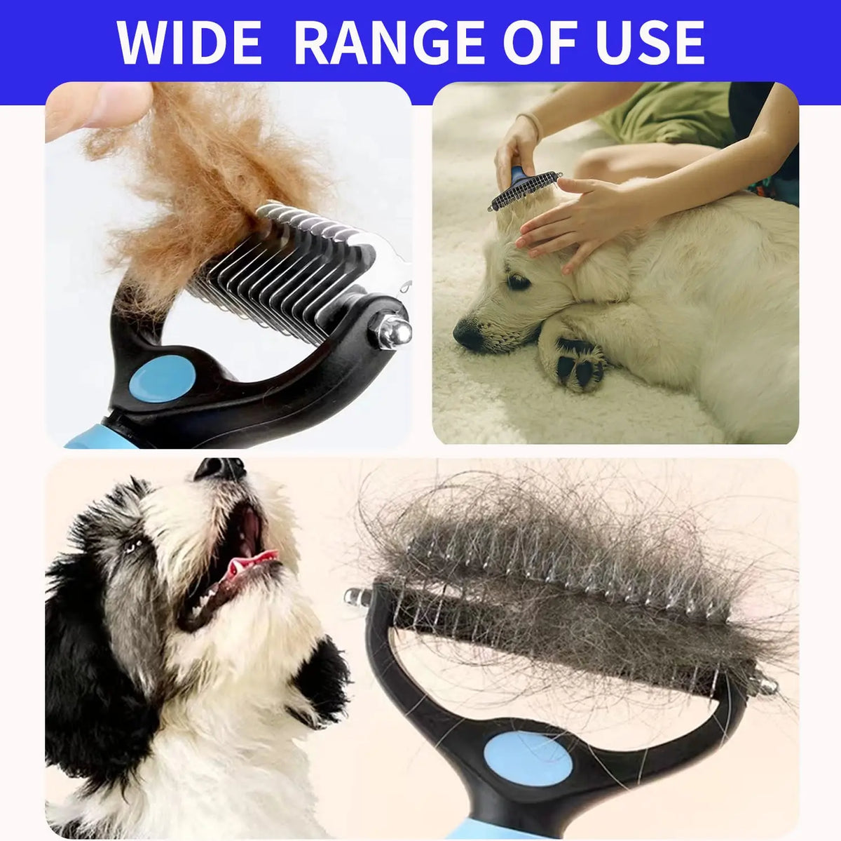 Pet Deshedding Brush Dog Hair
