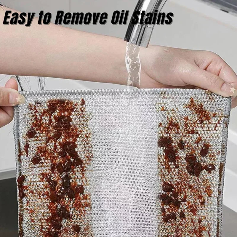 Rags Scrubber Wire Dishcloth Thickened