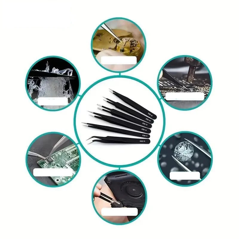 Precision Long Tweezers Anti-static