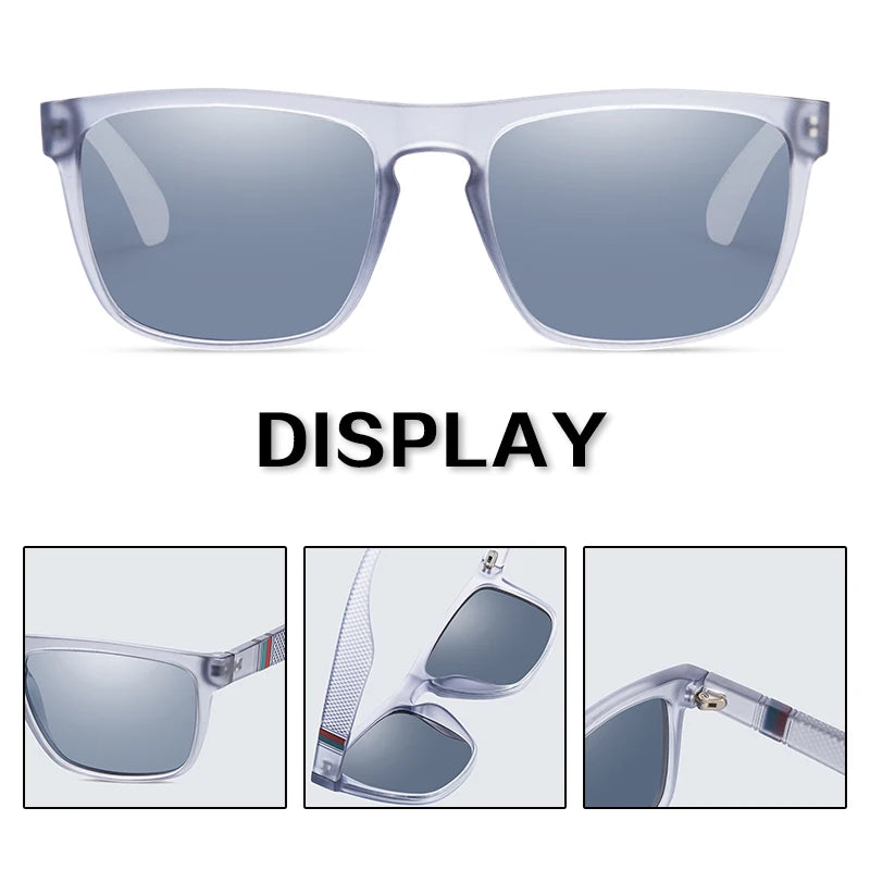 Square Vintage Polarized Sunglasses Men