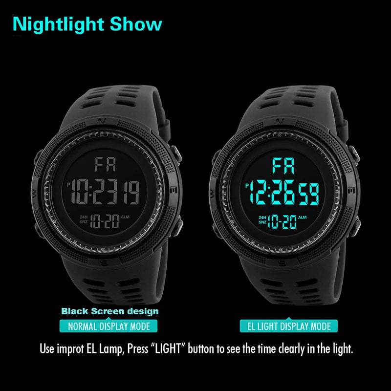 Electronic Watch Mens Military Sports