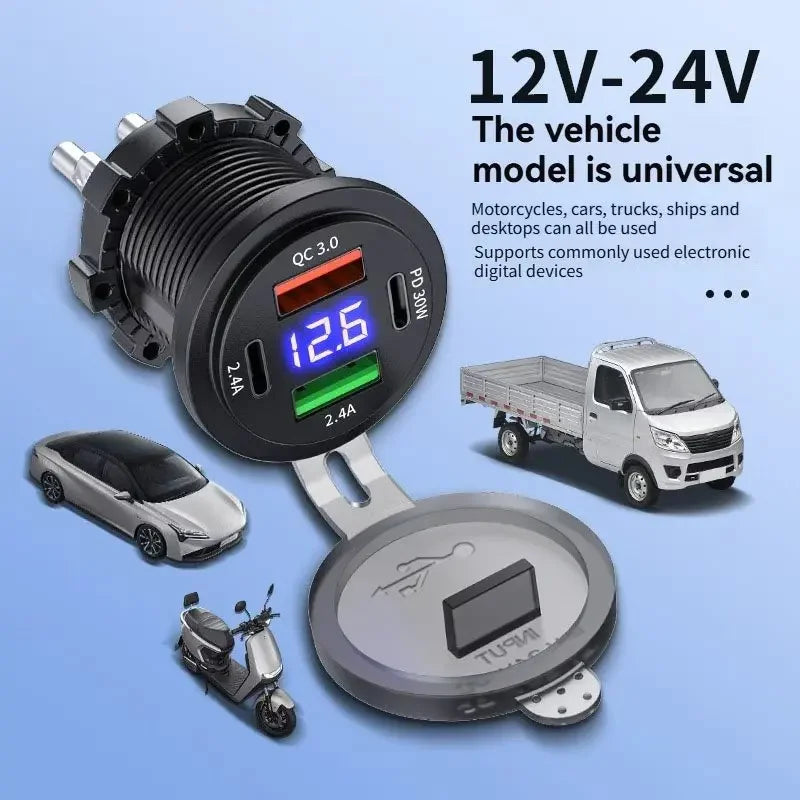 Ports Car Charger PD USB
