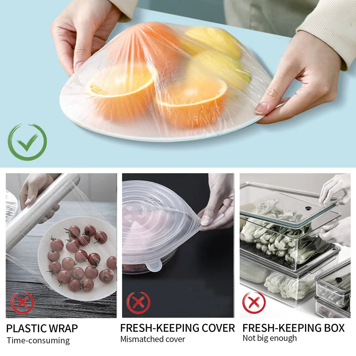 Plastic Wrap Food Cover Bags
