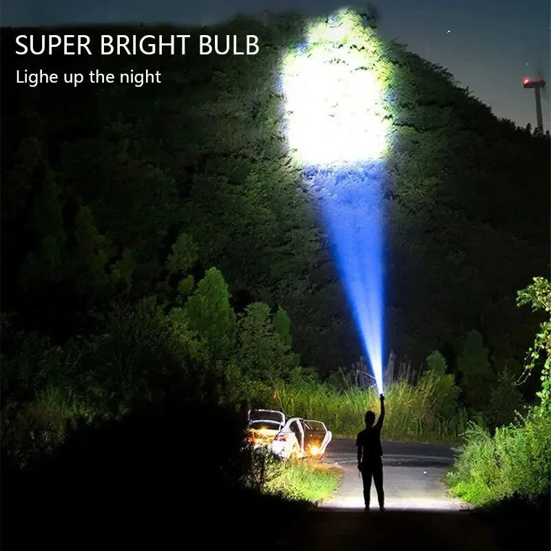 Power Led Flashlights Rechargeable Camping