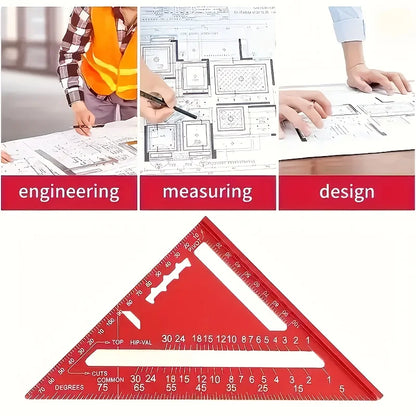 Precision Aluminum Square Red Triangular