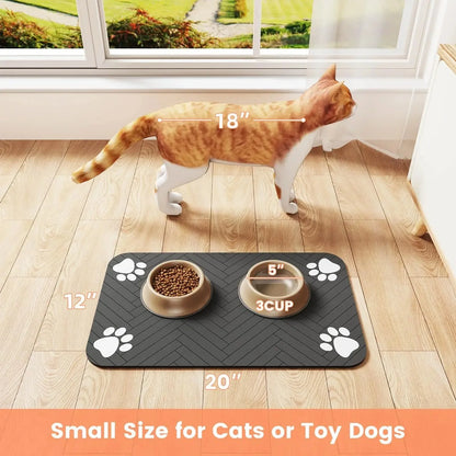 Pet Feeding Mat-absorbent Placemat Rubber