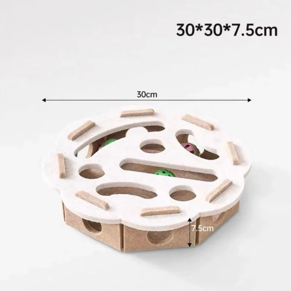 Felt Cat Puzzle Feeder Box