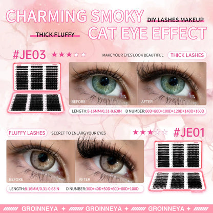 Groinneya Lashes Cluster DIY Lash