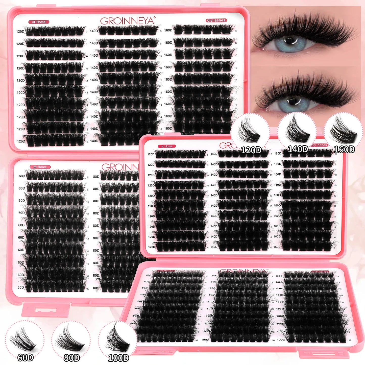 Groinneya Lashes Cluster DIY Lash