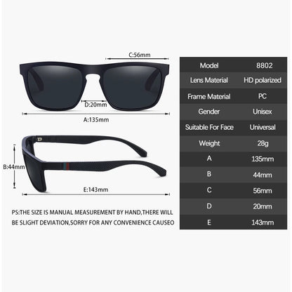 Square Vintage Polarized Sunglasses Men