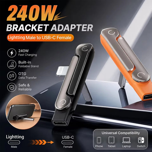 USB Type-c Lightning Built-in Stand