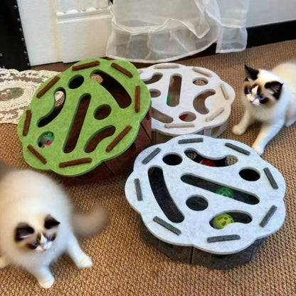 Felt Cat Puzzle Feeder Box