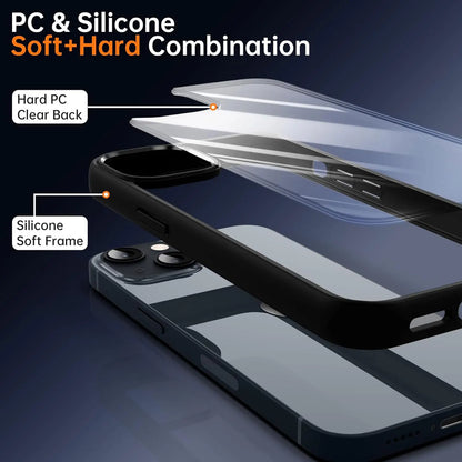 Colour Back Transparent Shockproof Phone