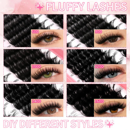 Groinneya Lashes Cluster DIY Lash