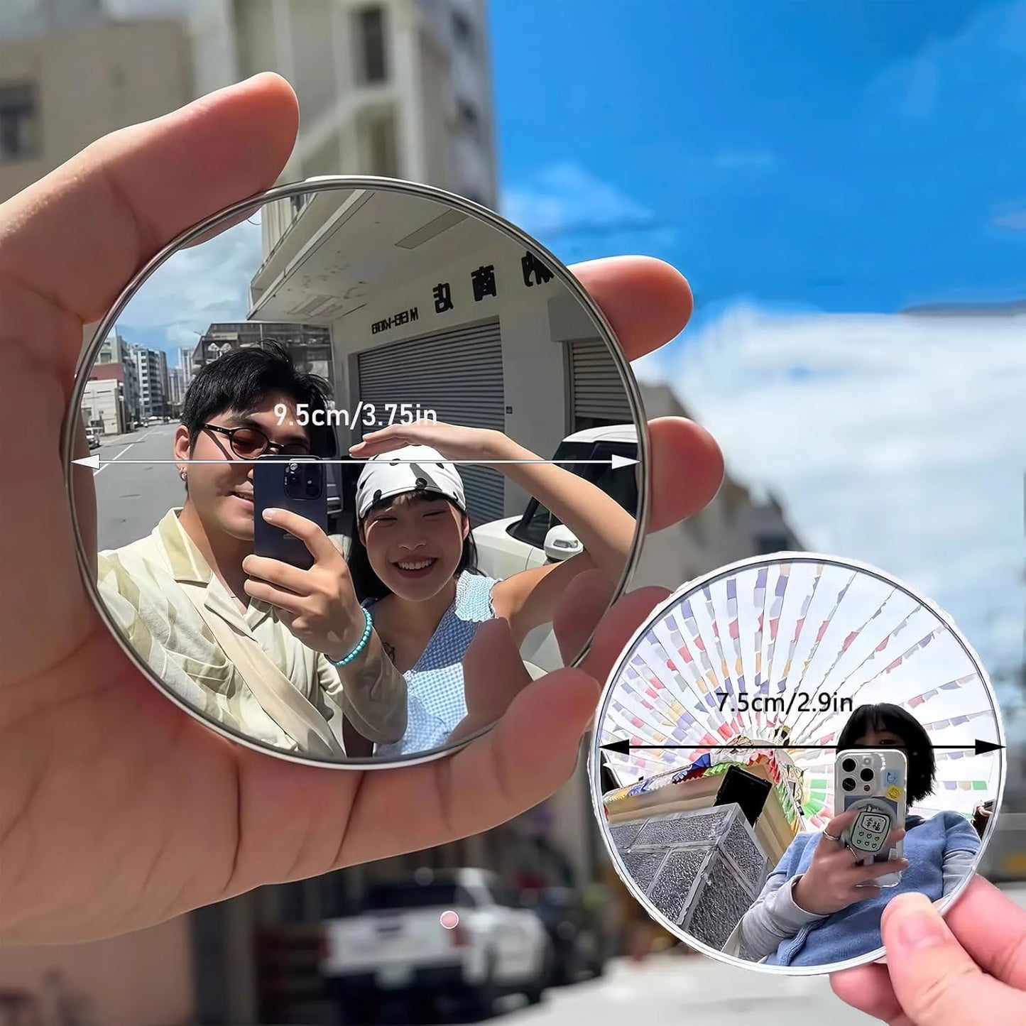 Round Mirror Travel Selfie Mirrors