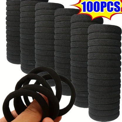 Elastic Hair Bands Girls Black