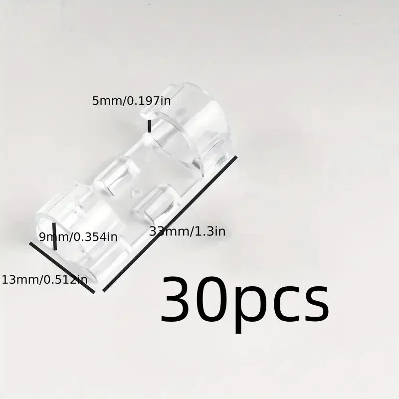 Clear Plastic Cable Clips Transparent