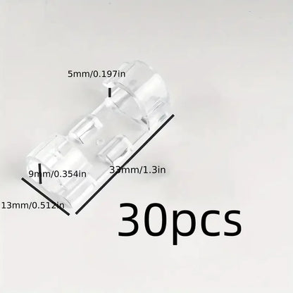 Clear Plastic Cable Clips Transparent
