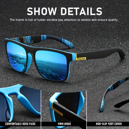 Vintage Square Polarized Sunglasses Men