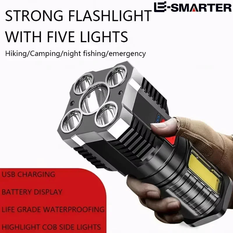 Power Led Flashlights Rechargeable Camping