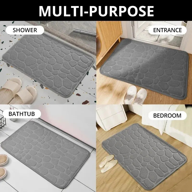 Embossed Fiber Carpet Bathroom Living