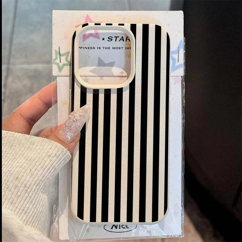 Colorful Striped Minimalist INS Couple