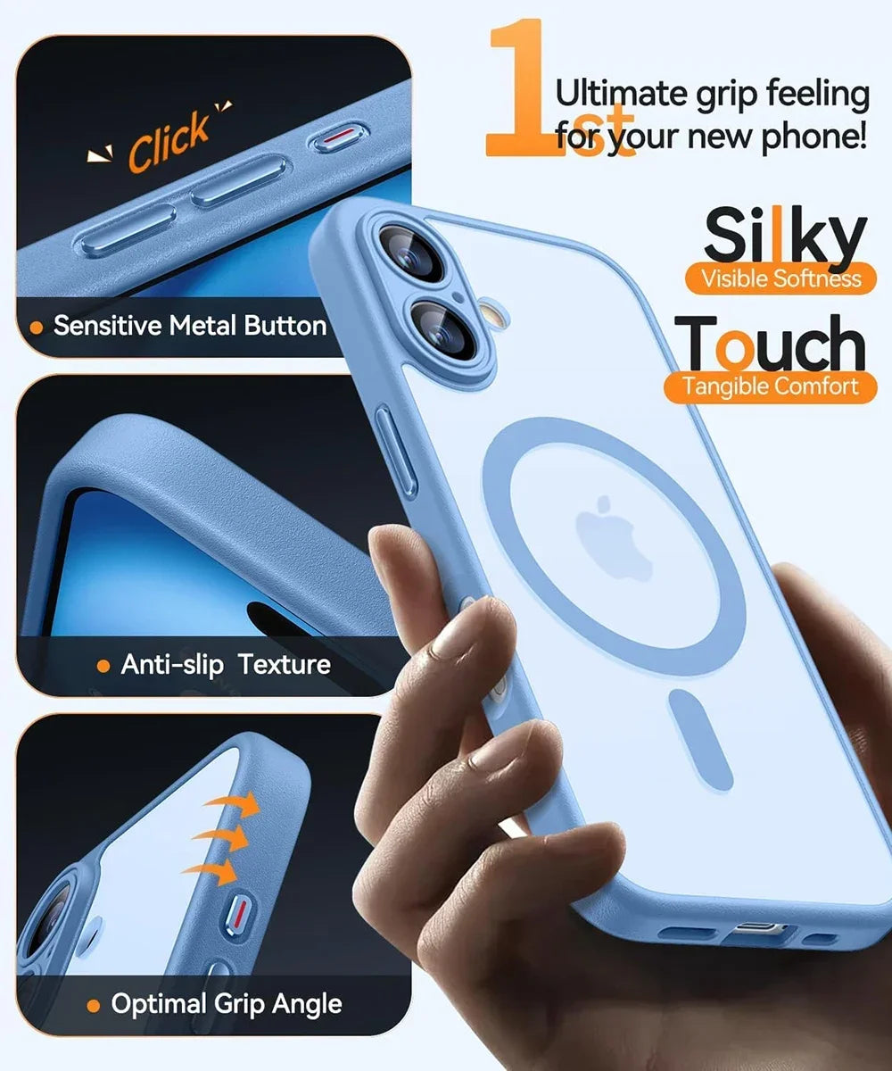 Magnetic Matte Translucent Armor Shockproof