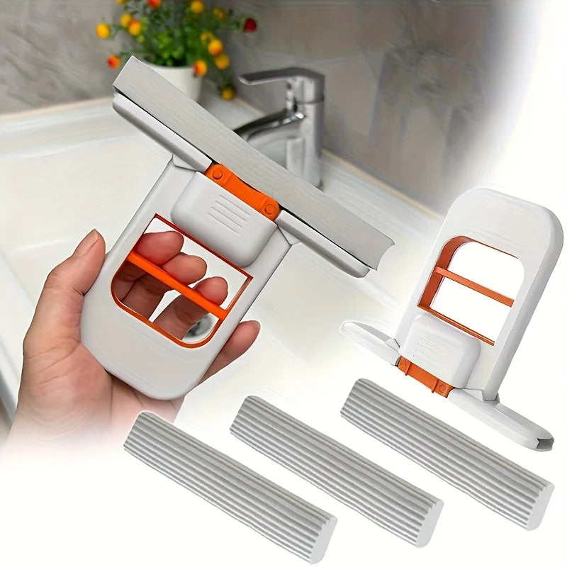 Self-squeezing Desktop Mops Handheld Sponge