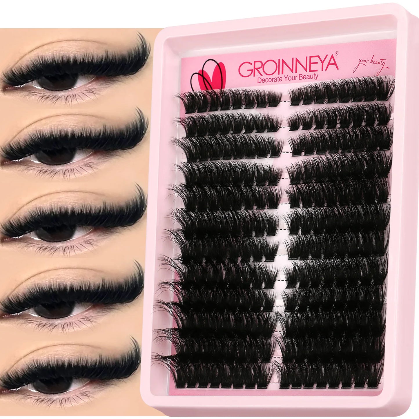 Groinneya Lashes Clusters Cat Eyelashes