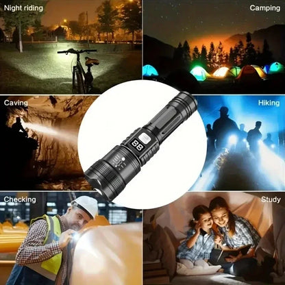100000lm Bright Flashlight Rechargeable LED