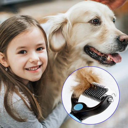 Pet Deshedding Brush Dog Hair