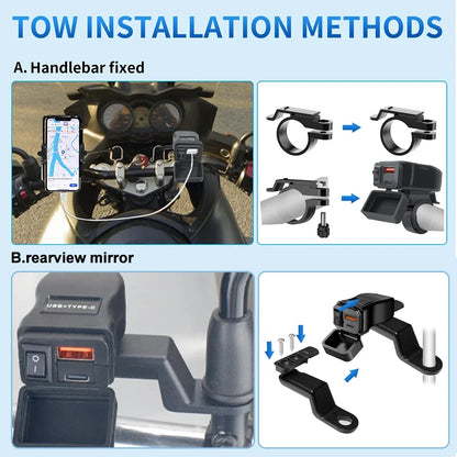 PD Motorcycle USB Fast Charger