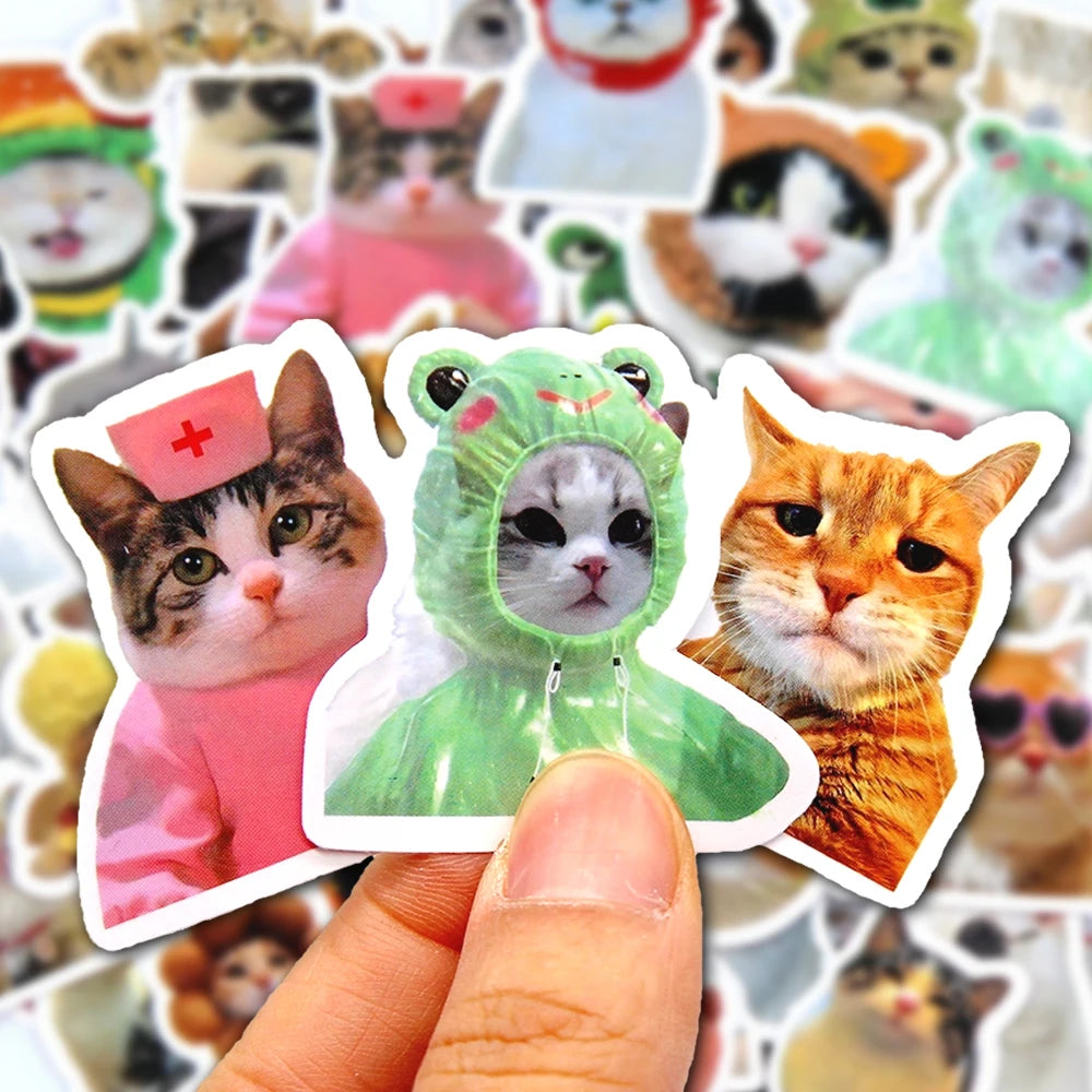Funny Cat Stickers Cartoon Cute