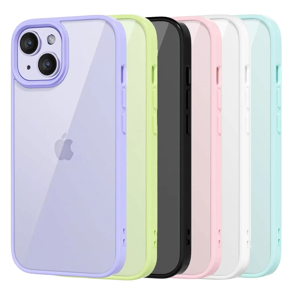 Colour Back Transparent Shockproof Phone