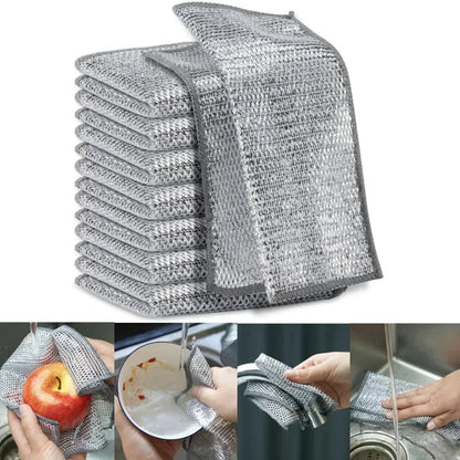 Rags Scrubber Wire Dishcloth Thickened