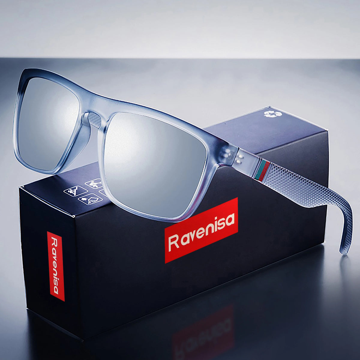 Square Vintage Polarized Sunglasses Men