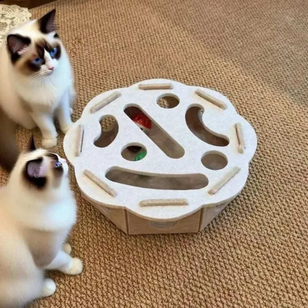Felt Cat Puzzle Feeder Box