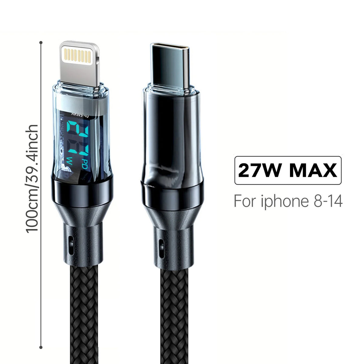 PD Fast Charge Cable LCD