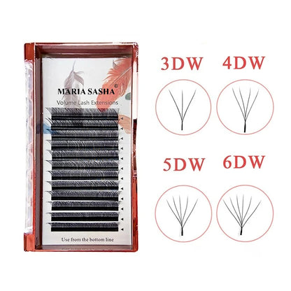 W Shape Eyelash Extensions Premade