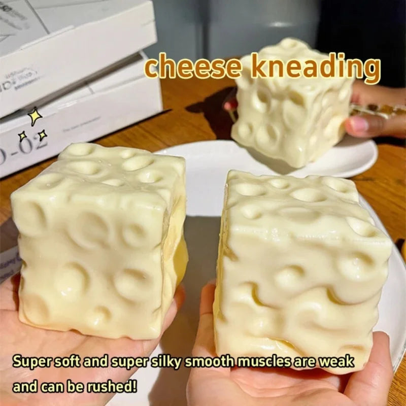 Taba Squishy Cheese Cube Stress