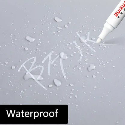 White Marker Pens Oily Waterproof