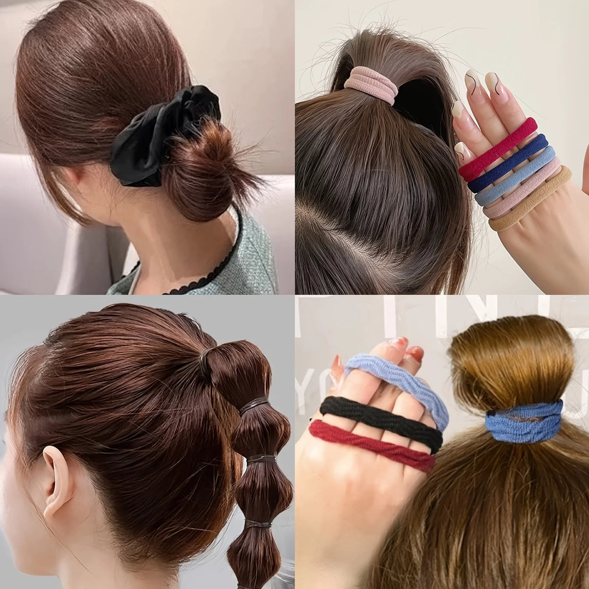 Women Dark Hair Elastic Seamless