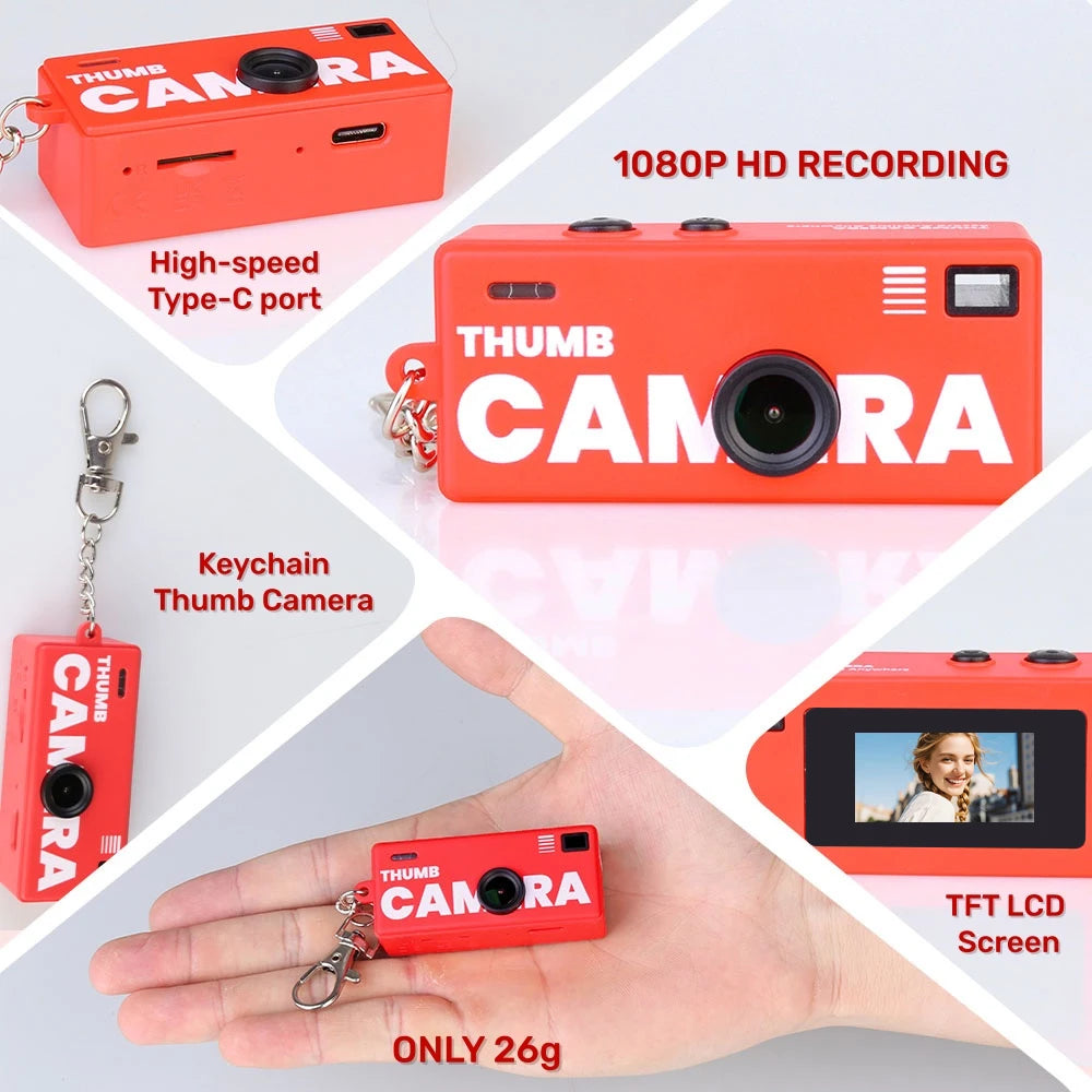 Ourlife Digital Camera Keychain Retro