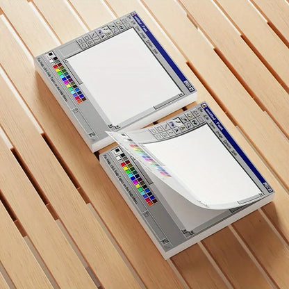 Vintage Computer Drawing Sticky Notes