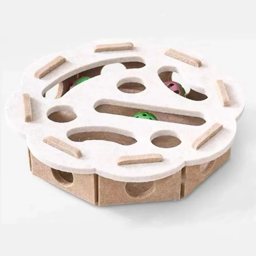 Felt Cat Puzzle Feeder Box